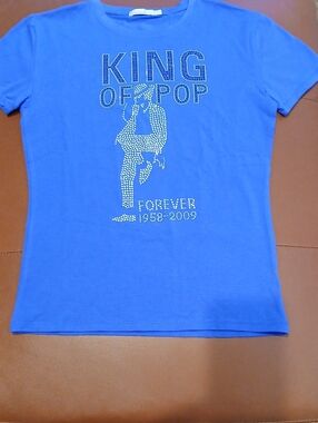 RIFLESSI "King of Pop" Ladies T-shirt Size: Large